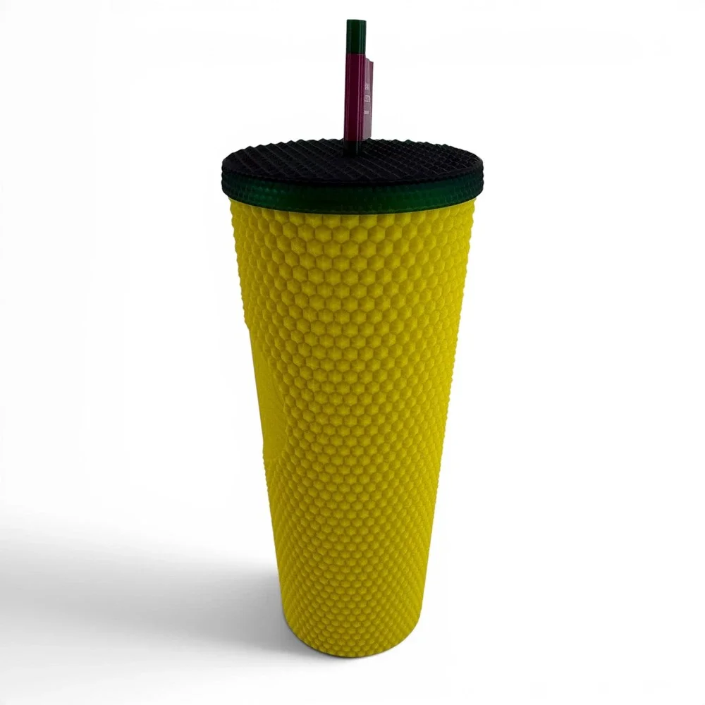 Starbucks‎ Hawaii 2021 Collection Yellow Honeycomb Studded Tumbler 24oz Cold Cup